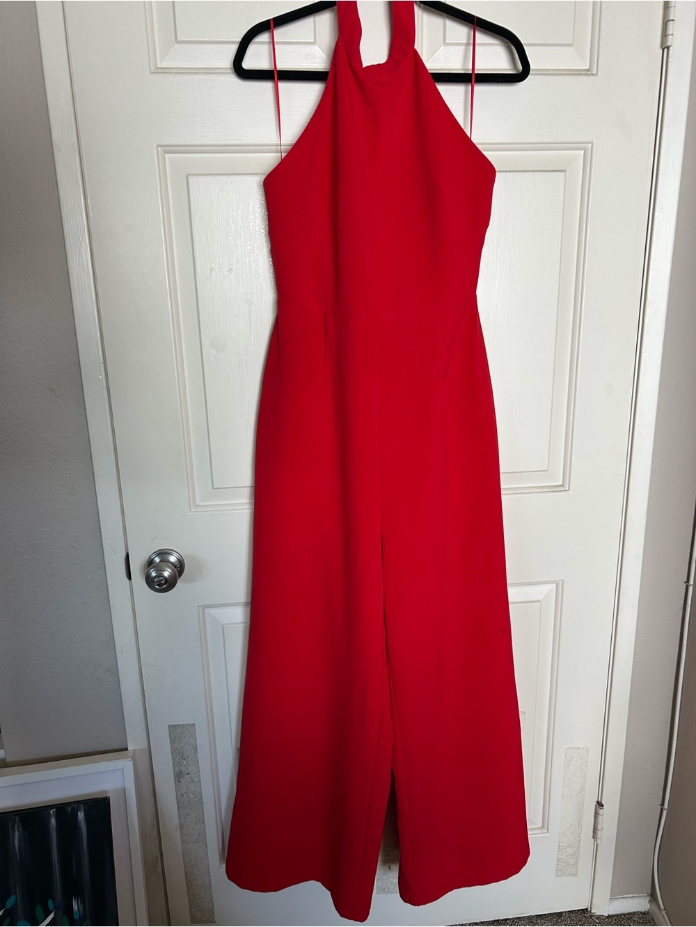Sugarlips Red Halter-Neck Wide Leg Jumpsuit